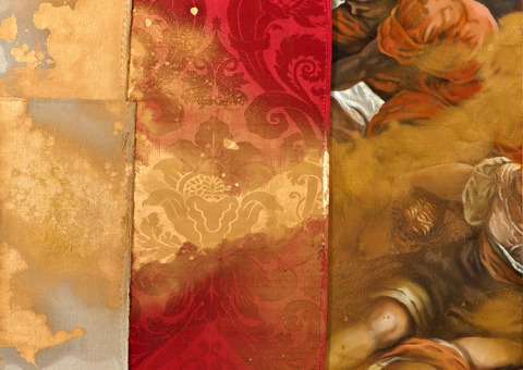 t-Variacion-de-La-Matanza-de-los-Inocentes-de-Tintoretto-1750x150-cm.-Oil-on-linen-sewn-to-ancient-Venetian-fabrics.-2018